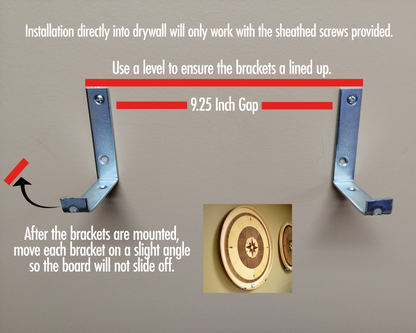 Crokinole Board Wall Mounting Brackets