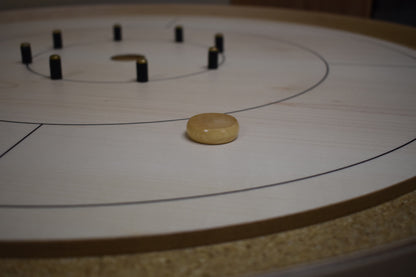 Single Natural Wood Crokinole Disc