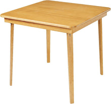 Load image into Gallery viewer, Crokinole Table - Straight Edge Folding Card Table Finish, Oak