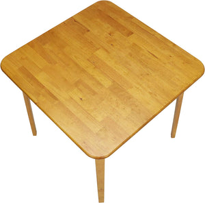 Crokinole Table - Straight Edge Folding Card Table Finish, Oak