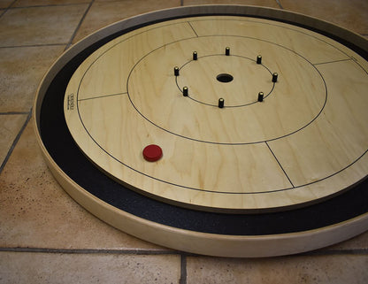 26 Crokinole Discs (Red & Walnut Stain)