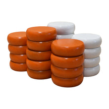 Load image into Gallery viewer, 26 Crokinole Discs (White &amp; Orange)
