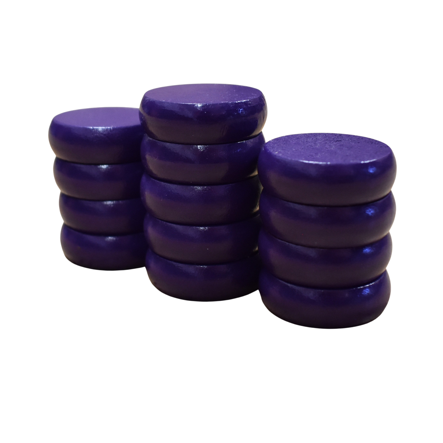 13 disques de crokinole violets (demi-ensemble) 
