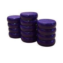 Load image into Gallery viewer, 13 Purple Crokinole Discs (Half Set)