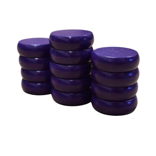 13 Purple Crokinole Discs (Half Set)