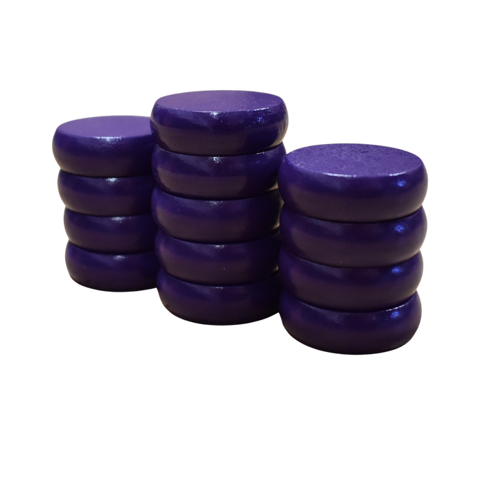 13 Purple Crokinole Discs (Half Set)
