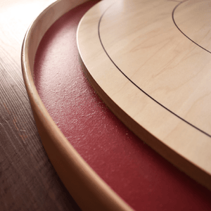 Boards, Accessories, and more! Crokinole Board Game Red / No / No The Tournament Board Kit (Includes Carrying Case & Extras)