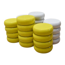 Load image into Gallery viewer, 26 Crokinole Discs (White &amp; Yellow)